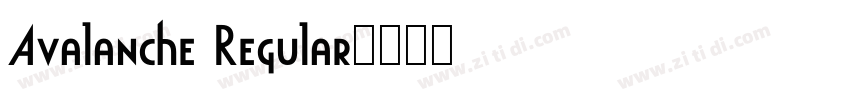 Avalanche Regular字体转换